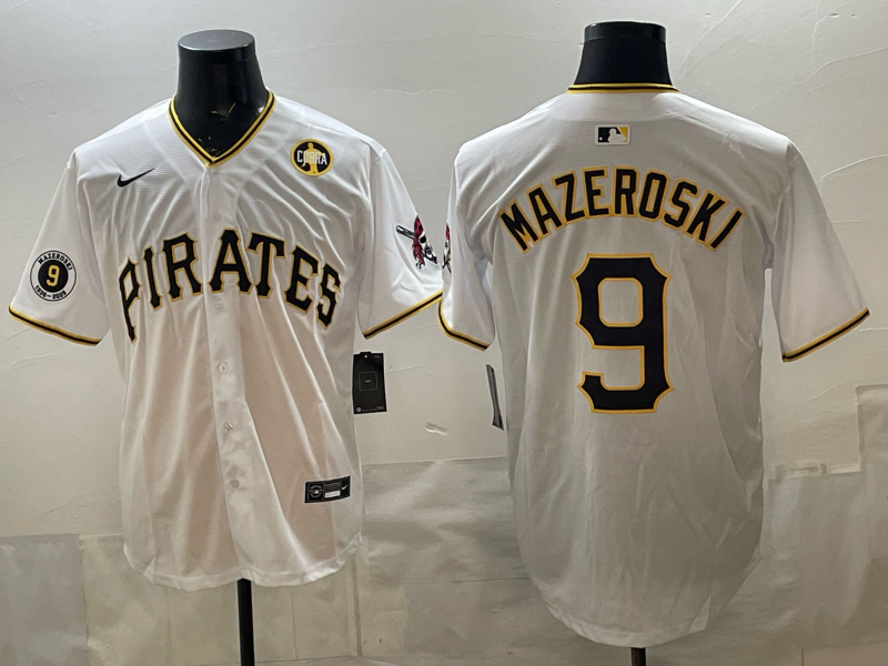 Men Pittsburgh Pirates #9 Mazeraski white Game 2026 Nike MLB Jersey 03001
